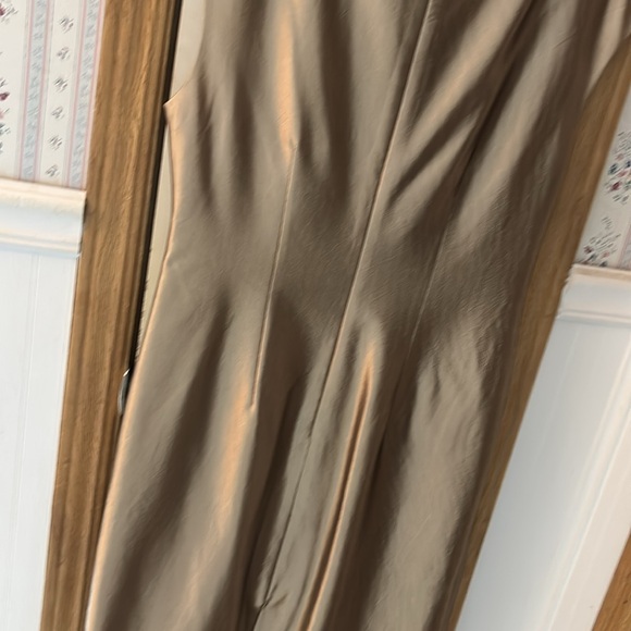 Jessica H Champagne Gold Sheath DRESS BEADED - Picture 3 of 4